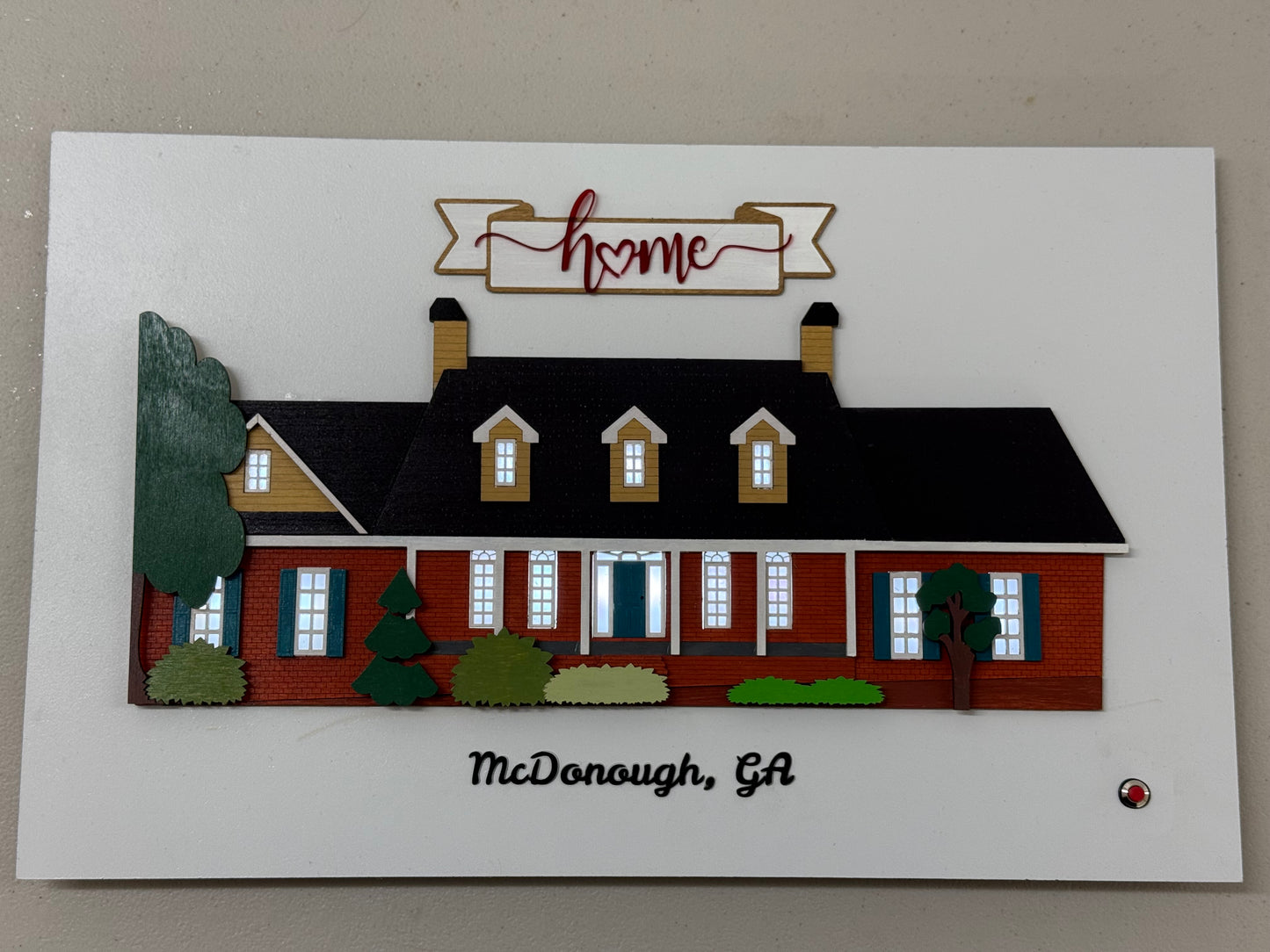 Personalized Layered Home Art with Light-up Option – Perfect Gift for Homeowners
