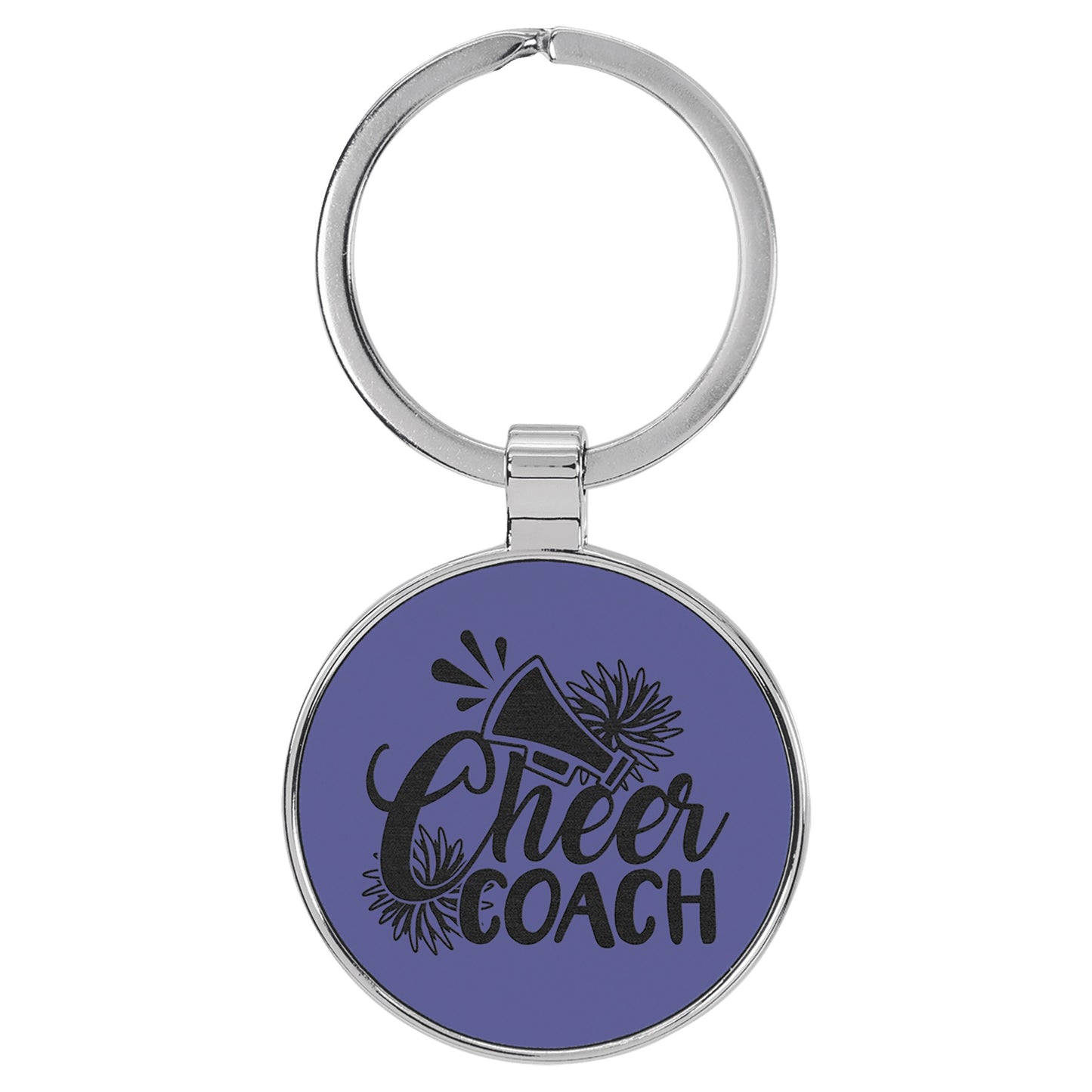 Personalized Leatherette/Metal 1.5" Round Keychain