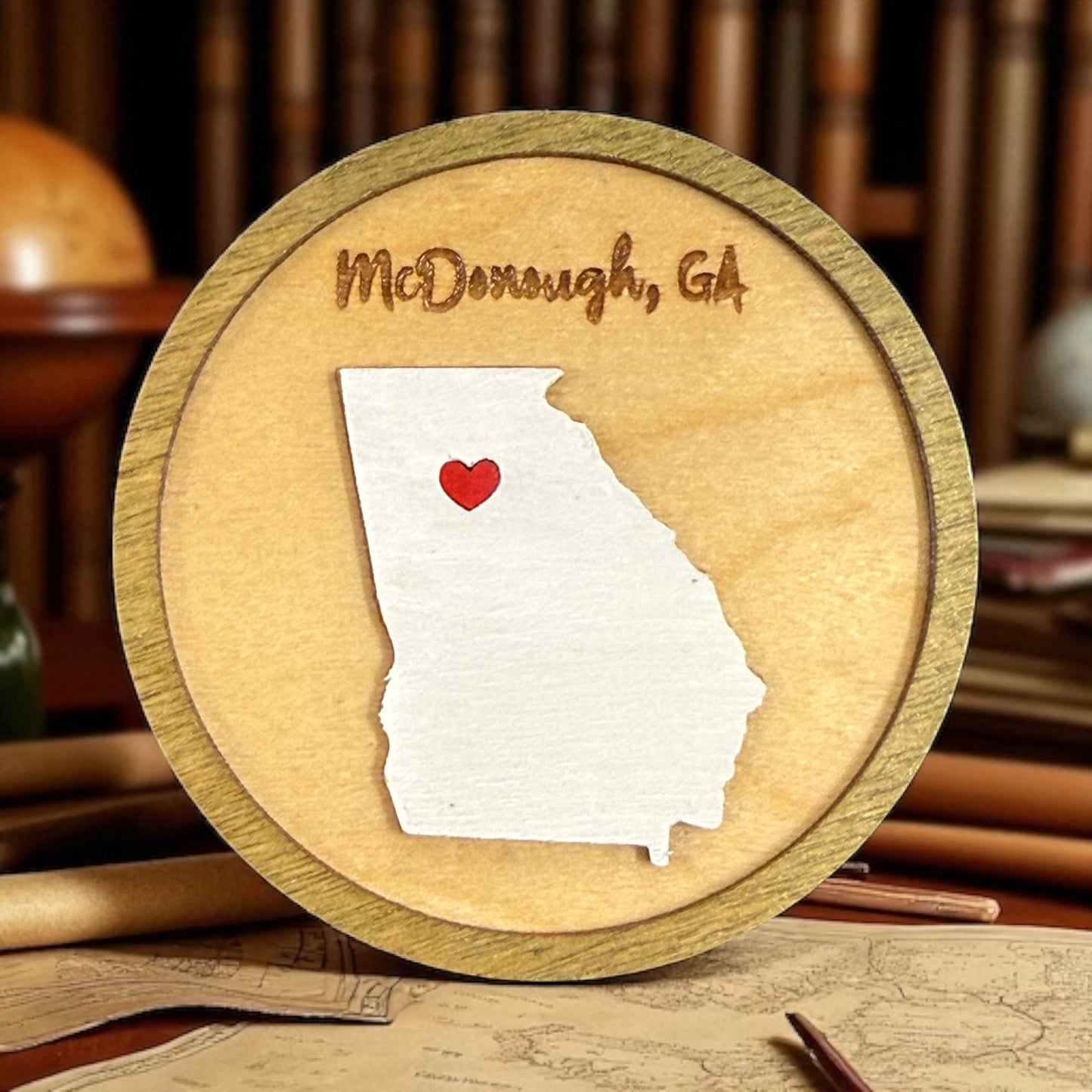 Layered Map Magnets