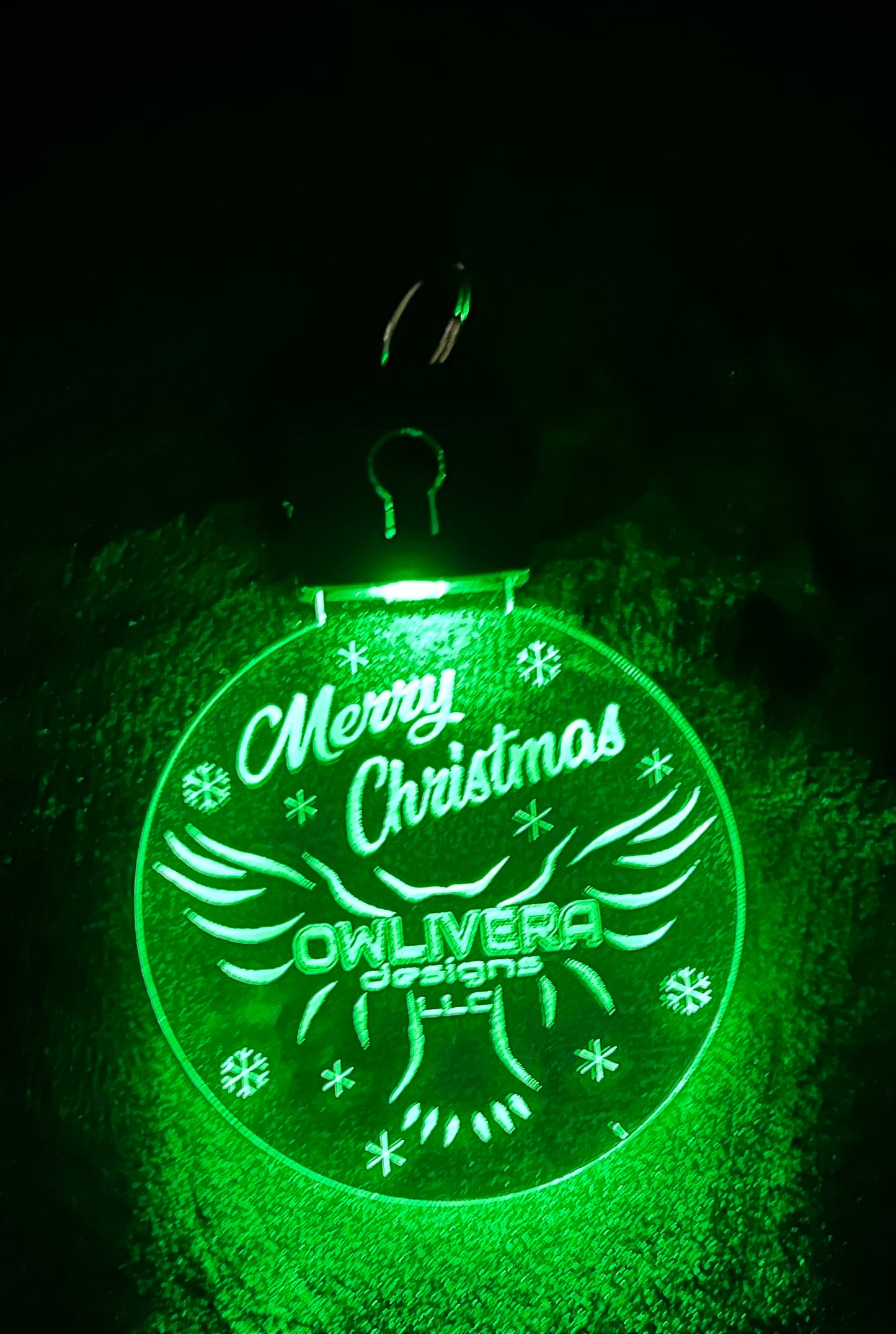 Personalized Acrylic Ornaments with LED Lights