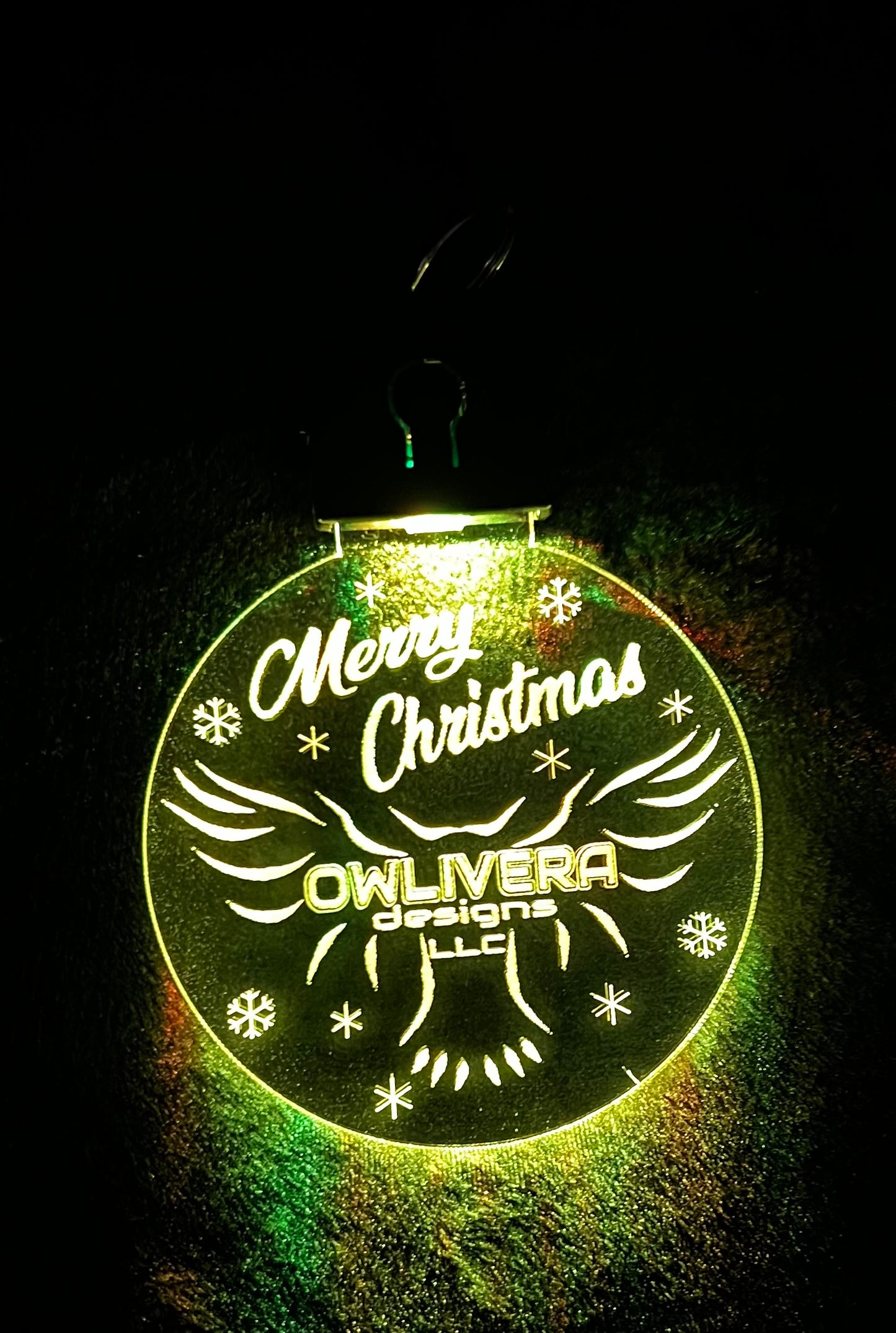 Personalized Acrylic Ornaments with LED Lights