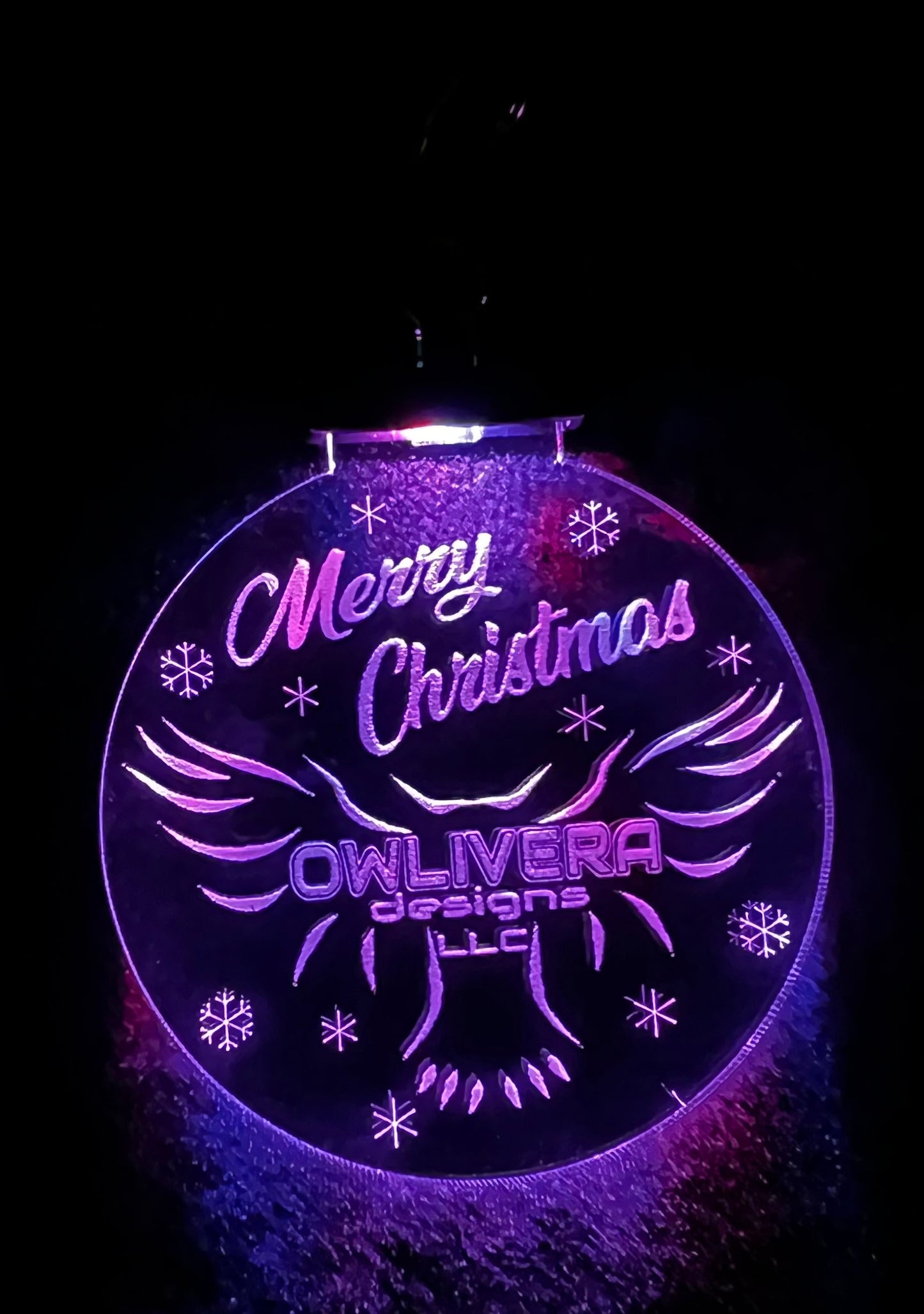 Personalized Acrylic Ornaments with LED Lights
