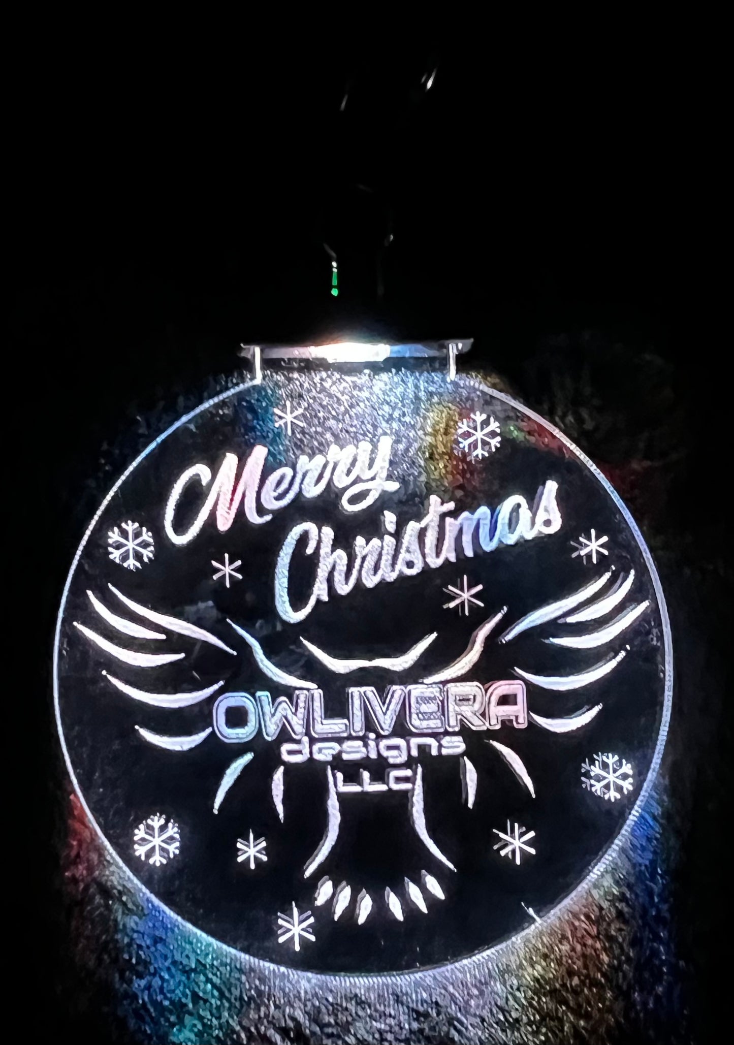 Personalized Acrylic Ornaments with LED Lights
