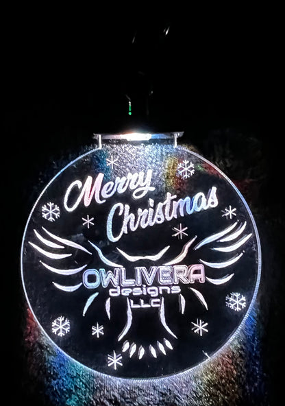 Personalized Acrylic Ornaments with LED Lights