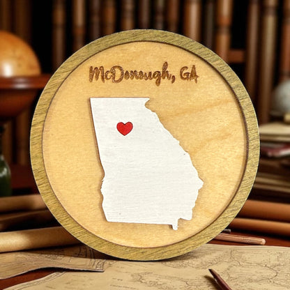 Layered Map Magnets