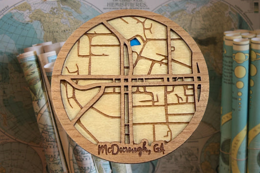 Layered Map Magnets