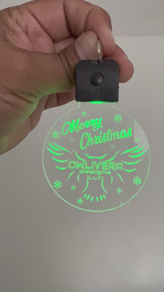 Personalized Acrylic Ornaments with LED Lights